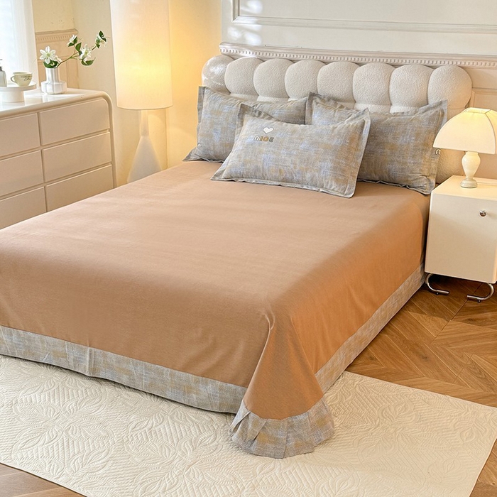 91家纺网 家纺一手货源 找家纺 幸嘉轩 2025新款全棉喷气加厚磨毛单被套 复古