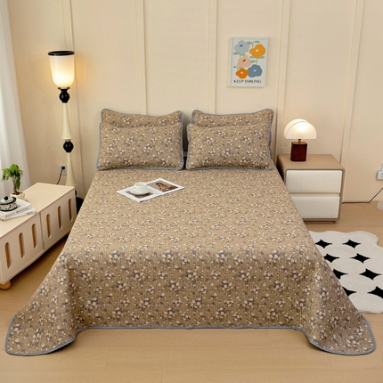 91家纺网 家纺一手货源 找家纺 （总）情煊家纺 2025新款双面全棉床盖夹棉床盖三件套