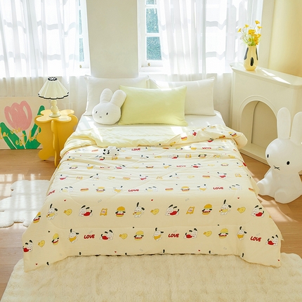 梦恬佳 2025新款A类水洗皱皱棉夏凉被 汉堡小狗