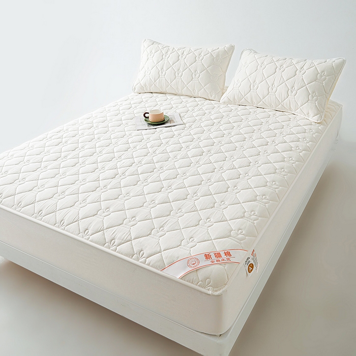 91家纺网 家纺一手货源 找家纺 （总）伊人坊 2025新款全棉纯棉大豆夹棉床护垫-皇冠系列（不防水款）