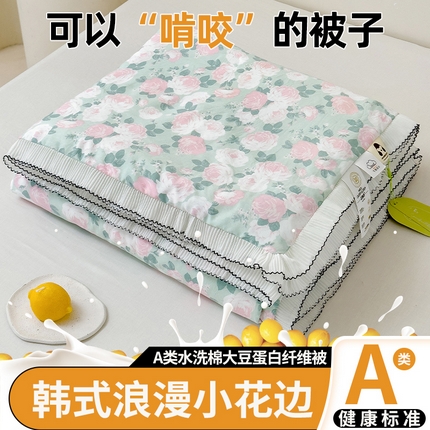 眠多宝 2025新款亲肤舒适水洗棉花边夏被 知风