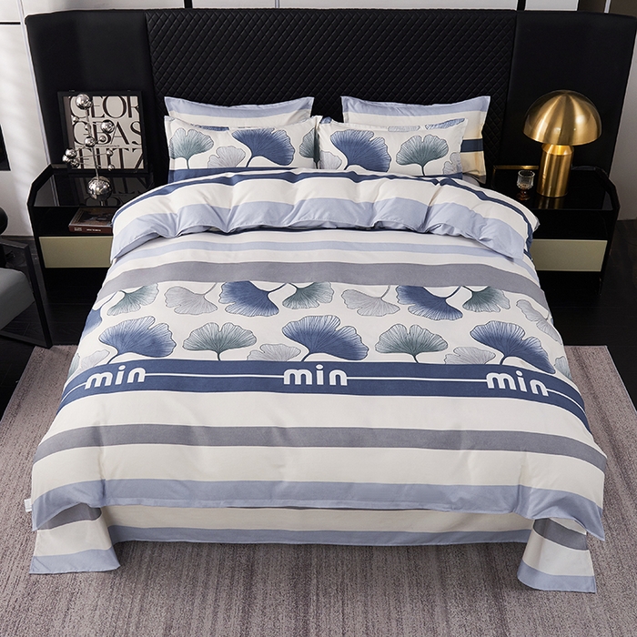 91家纺网 家纺一手货源 找家纺 爱诗诺2025加厚生态棉磨毛四件套高克重植物羊绒四件套大量现货杏叶声声