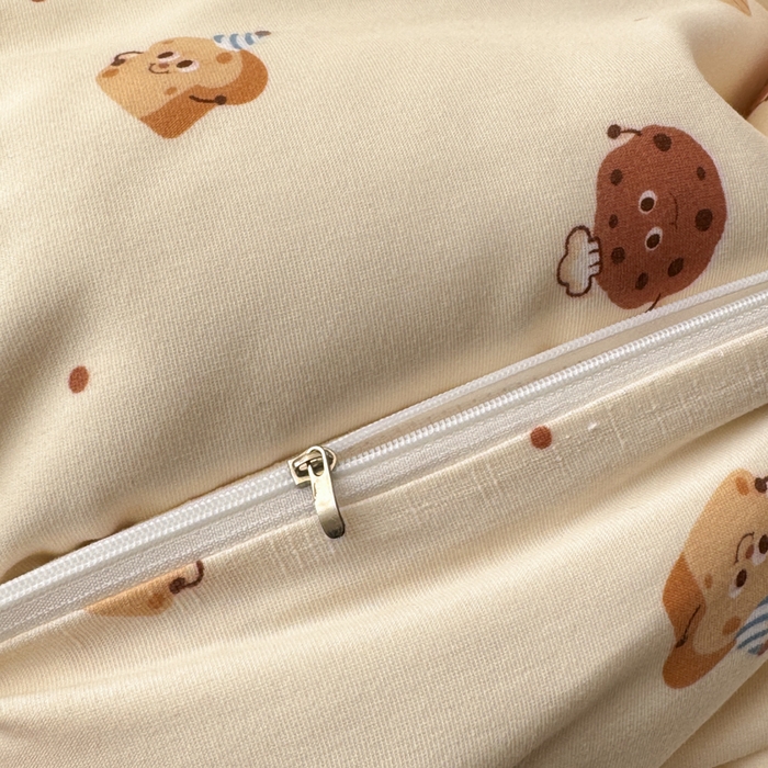 91家纺网 家纺一手货源 找家纺 冕悠家纺 2025新款热款A类高克重针织双层纱四件套系列 （提供买家秀） 圆饼奶酪