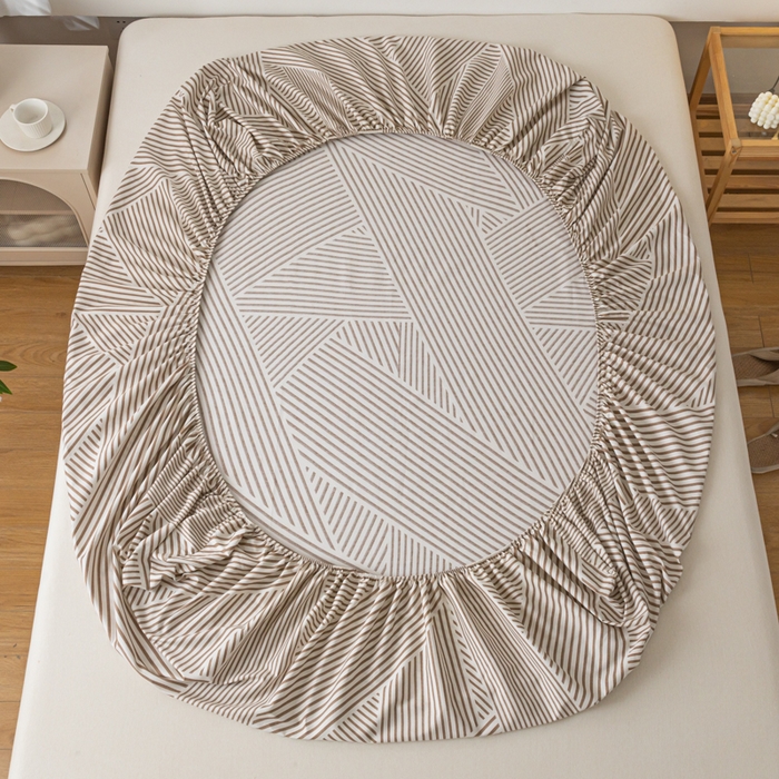 91家纺网 家纺一手货源 找家纺 梵克保罗 2025新款亲肤舒适全棉印花系列床笠 简尚