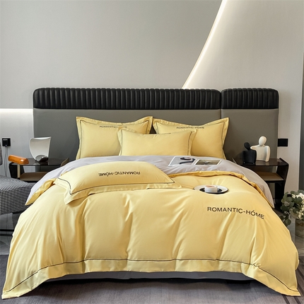 91家纺网 家纺一手货源 找家纺 （总）2025新款轻奢家简约水洗磨毛四件套-艾文