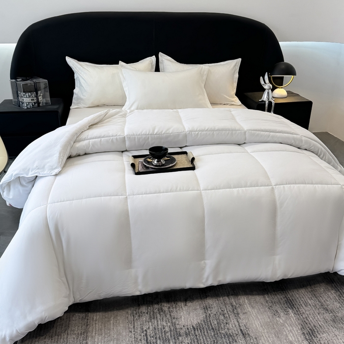 91家纺网 家纺一手货源 找家纺 畅销被业 2025新款磨毛四季被系列 磨毛-白色