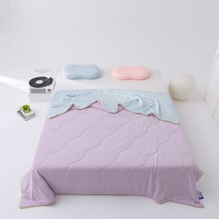 91家纺网 家纺一手货源 找家纺 （总）CINNY  高克重真170g锦氨 QMAX0.44 冷布丁凉感防蚊凉感丝夏被四件套