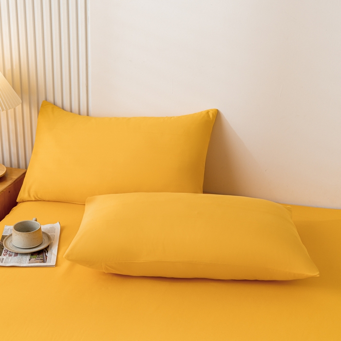 91家纺网 家纺一手货源 找家纺 梵克保罗 2025新款亲肤磨毛舒适柔软纯色Q系列枕套 Q-奥丁金