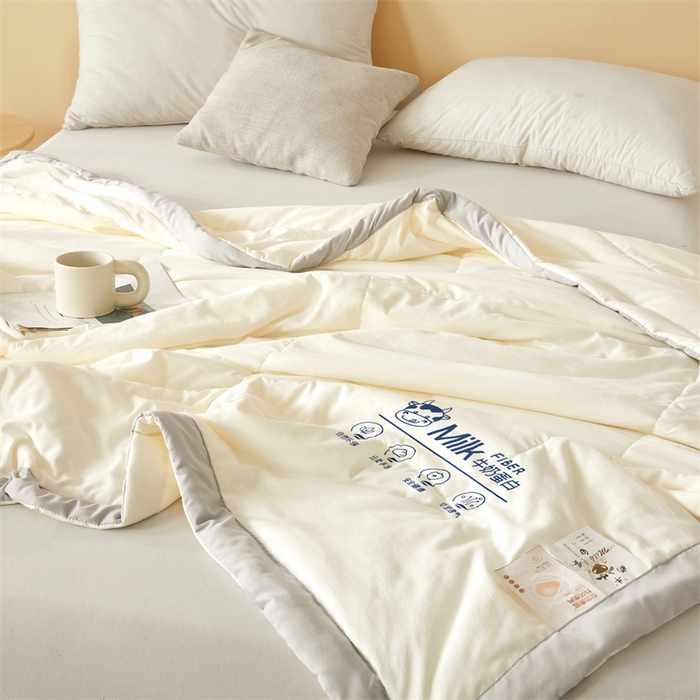 91家纺网 家纺一手货源 找家纺 （总）猎鹿人家纺 2025新款牛奶蛋白夏被