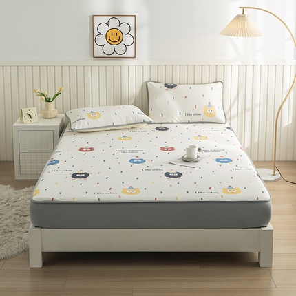  卢赛尔2025新款凉感丝提花凉席床笠款 蛋糕派对