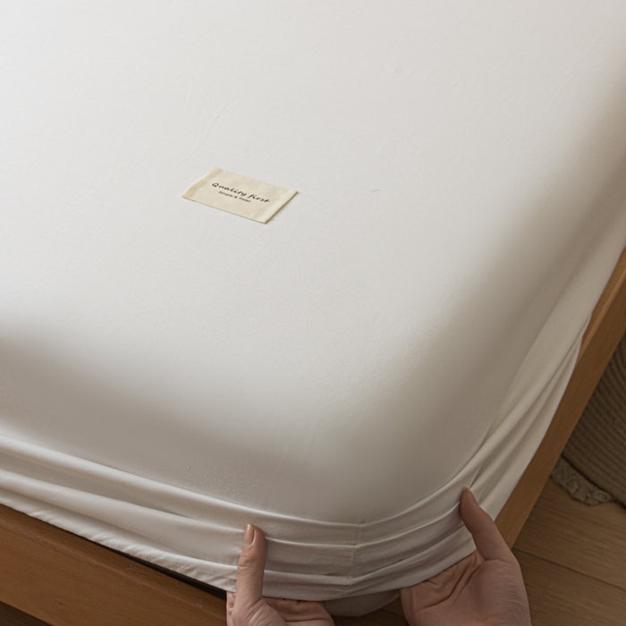 91家纺网 家纺一手货源 找家纺 梵克保罗 2025新款亲肤舒适全棉13372喷气床笠 雅典白