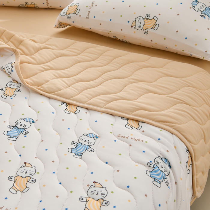 91家纺网 家纺一手货源 找家纺 圣靓 2025新款A类针织棉夏被夏凉被 彩色的梦