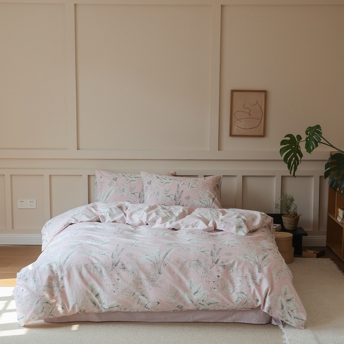 91家纺网 家纺一手货源 找家纺 棉眠 2025新款春夏花间牧歌田园系列四件套 玫瑰灵药