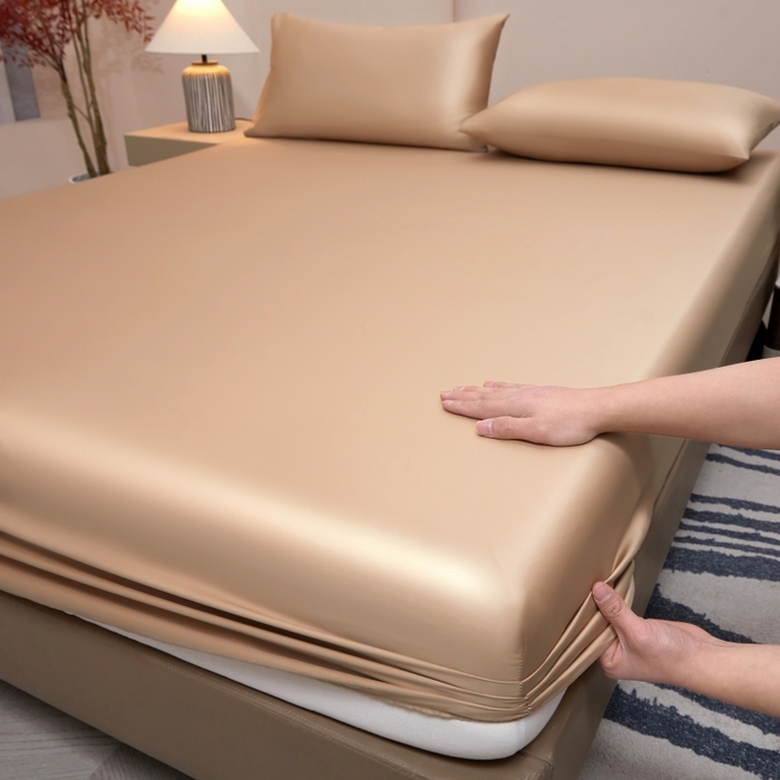 91家纺网 家纺一手货源 找家纺 梵克保罗 2025新款100支50双股全棉单品床笠 50双股-香槟金