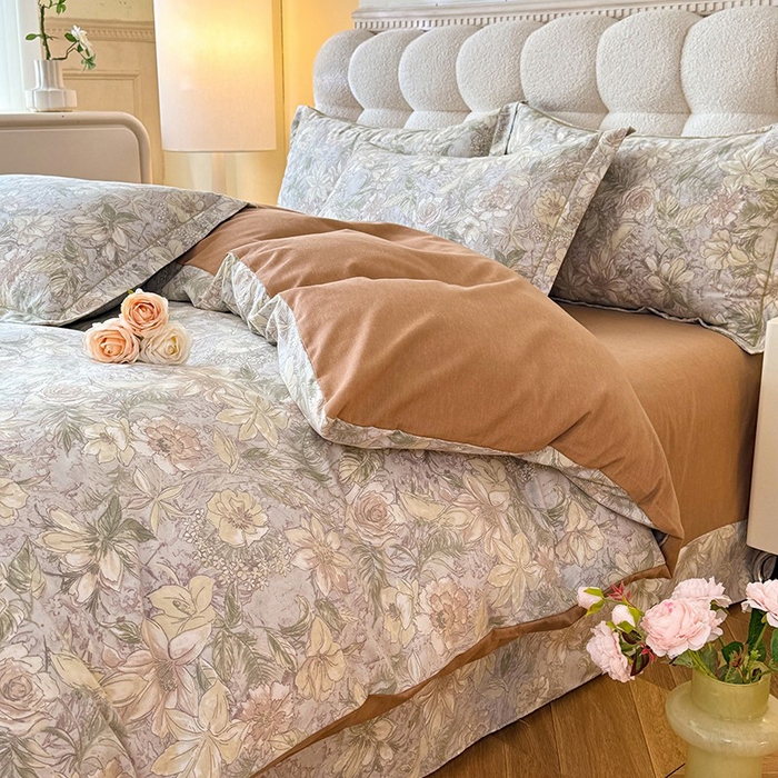 91家纺网 家纺一手货源 找家纺 幸嘉轩 2025新款全棉喷气加厚磨毛单被套 淡雅清香