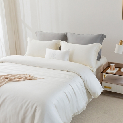 91家纺网 家纺一手货源 找家纺 （总）121  2025新款60s支进口兰精天丝四件套-秋风QIUFENG系列（场景二）