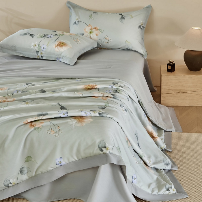 91家纺网 家纺一手货源 找家纺 巴宝路 2025新款斯佩洛（spello）天丝夏被四件套（配送包装） 卢塞恩（Lucerne）