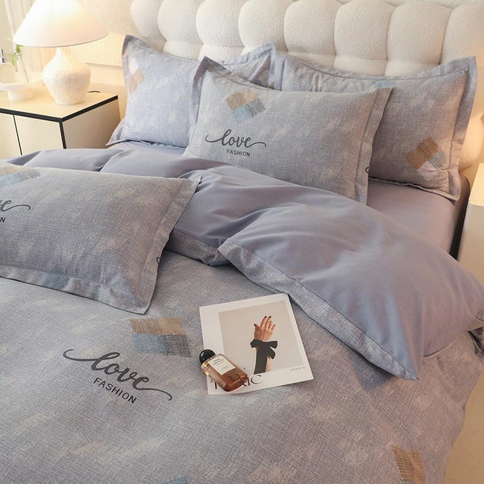 91家纺网 家纺一手货源 找家纺 幸嘉轩 2025新款全棉喷气加厚磨毛单被套 芬德拉-灰