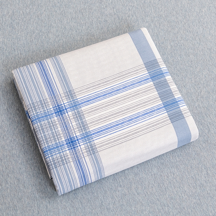 91家纺网 家纺一手货源 找家纺 2025新款老粗布床单老粗布凉席三件套系列-床单 格韵-蓝