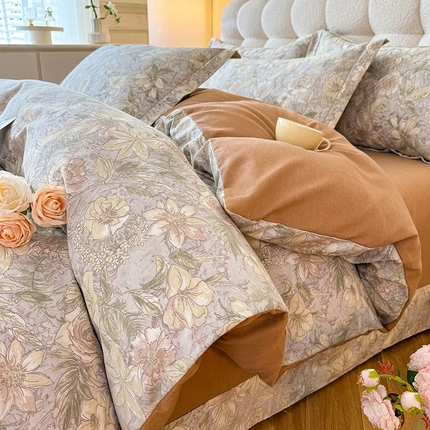 幸嘉轩 2025新款全棉喷气加厚磨毛单被套 淡雅清香