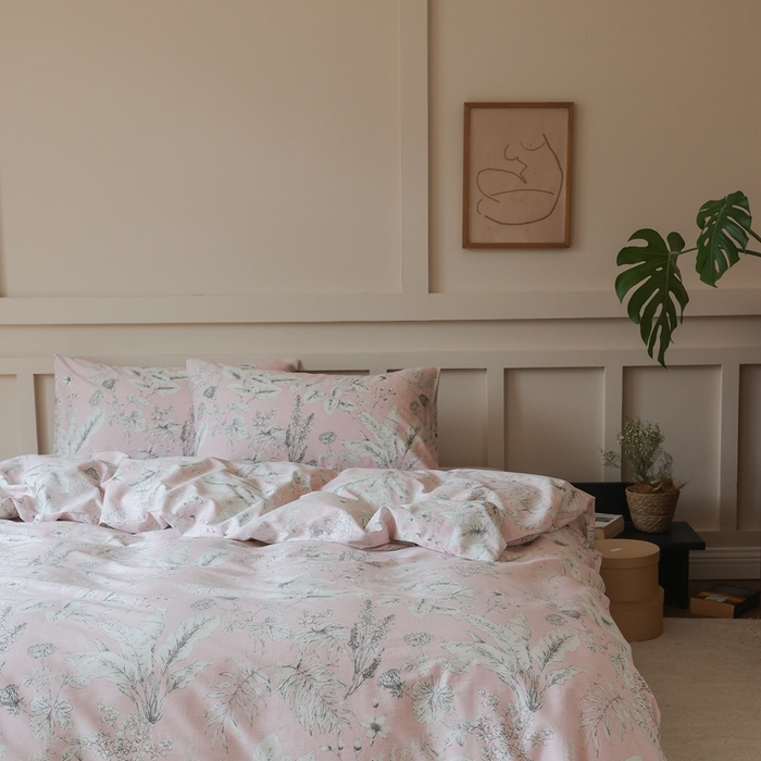 91家纺网 家纺一手货源 找家纺 棉眠 2025新款春夏花间牧歌田园系列四件套 玫瑰灵药