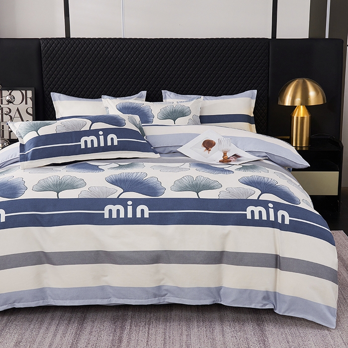 91家纺网 家纺一手货源 找家纺 爱诗诺2025加厚生态棉磨毛四件套高克重植物羊绒四件套大量现货杏叶声声