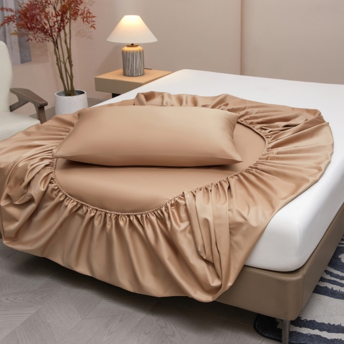 91家纺网 家纺一手货源 找家纺 梵克保罗 2025新款100支50双股全棉单品枕套 50双股-香槟金