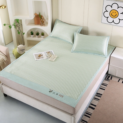 四川牛皮席 2025新款凉感丝凉豆豆席三件套 21