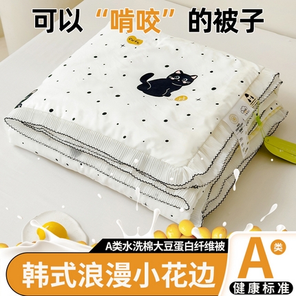 91家纺网 家纺一手货源 找家纺 （总）眠多宝 2025新款亲肤舒适水洗棉花边夏被