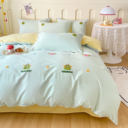 91家纺网 家纺一手货源 找家纺 （总）2025新款全棉水洗棉毛巾绣四件套