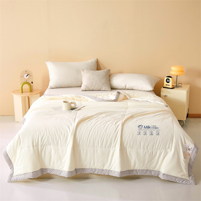 91家纺网 家纺一手货源 找家纺 （总）猎鹿人家纺 2025新款牛奶蛋白夏被