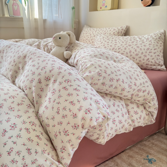 91家纺网 家纺一手货源 找家纺 冕悠家纺 2025新款热款A类高克重针织双层纱四件套系列 （提供买家秀） 花开半夏