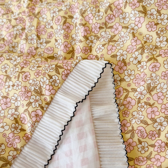 91家纺网 家纺一手货源 找家纺 眠多宝 2025新款亲肤舒适水洗棉花边夏被 致雅