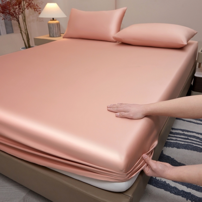 91家纺网 家纺一手货源 找家纺 梵克保罗 2025新款100支50双股全棉单品枕套 50双股-桃子粉