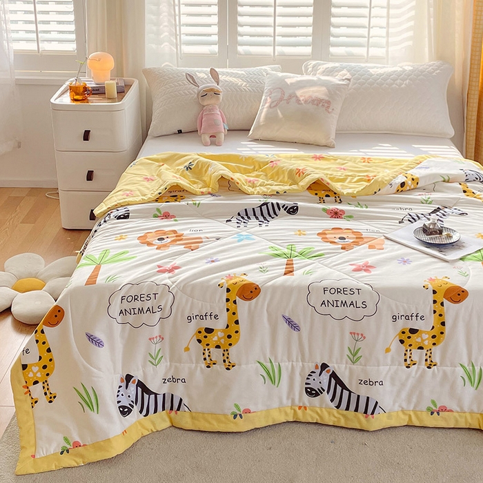 91家纺网 家纺一手货源 找家纺 （自己工厂 有网销大热款 网销帮推可合作优惠）2025新款全棉夏被空调被夏凉被纯棉夏季儿童棉花薄被子 欢乐谷