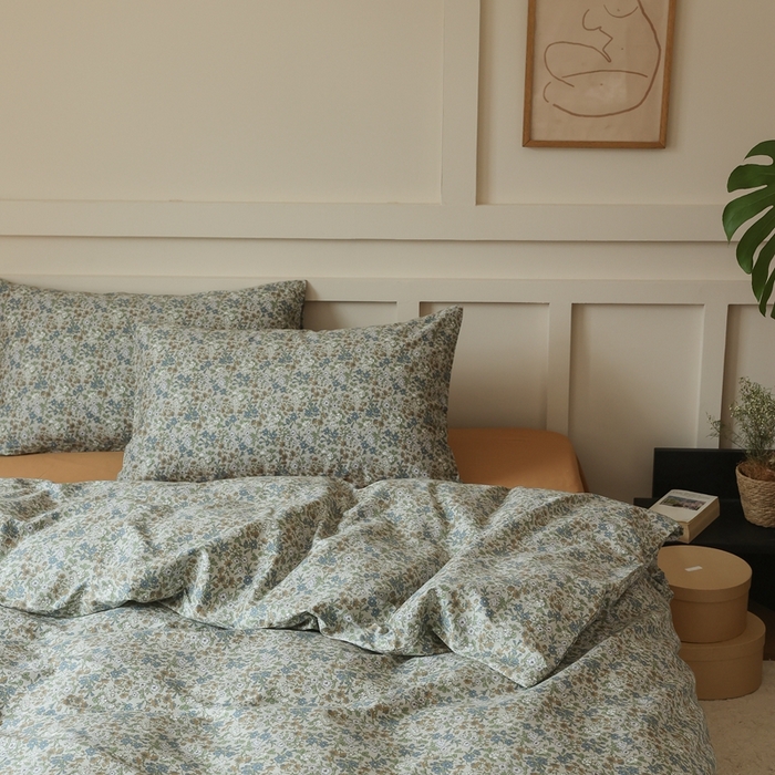 91家纺网 家纺一手货源 找家纺 棉眠 2025新款春夏花间牧歌田园系列四件套 霜降