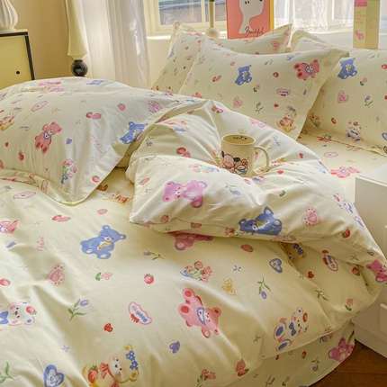 2025新款亲肤舒适全棉印花四件套系列 甜蜜家园