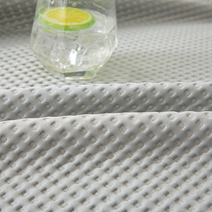 91家纺网 家纺一手货源 找家纺 沐沐家纺 2026新款冰豆豆华夫格沙发巾 灰色