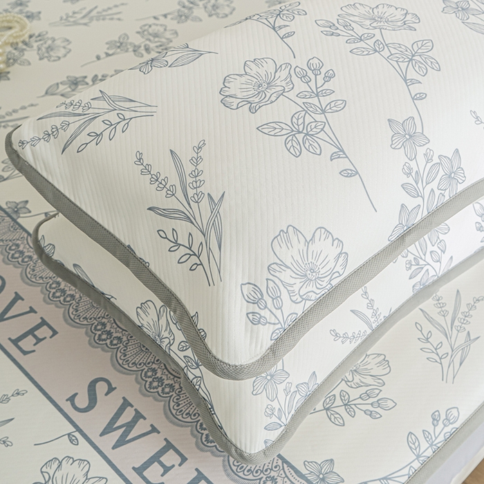 91家纺网 家纺一手货源 找家纺 卢赛尔 2025新款凉感丝提花凉席床笠款 格雾