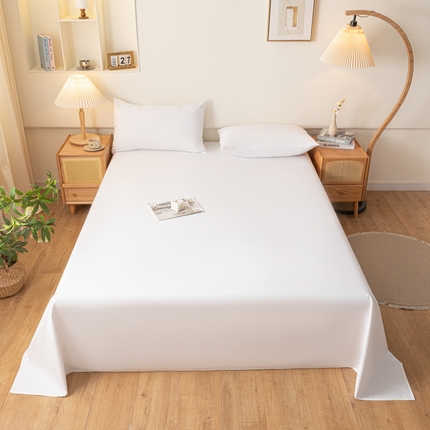 梵克保罗 2025新款亲肤舒适防水纯色床单 C-纯白