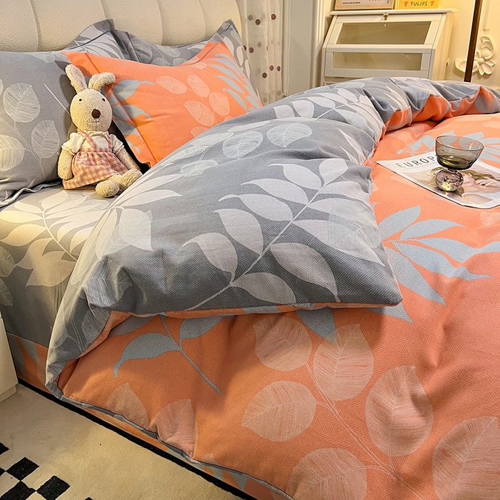 91家纺网 家纺一手货源 找家纺 幸嘉轩 2025新款全棉喷气加厚磨毛单被套 花开曼舞