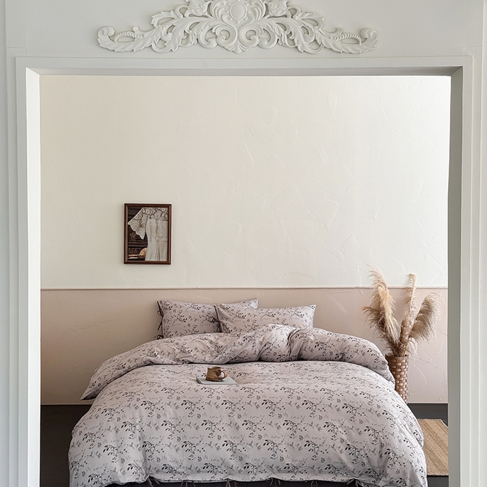 91家纺网 家纺一手货源 找家纺 （总）涞澳家纺 2025新款软烟纱印花系列四件套