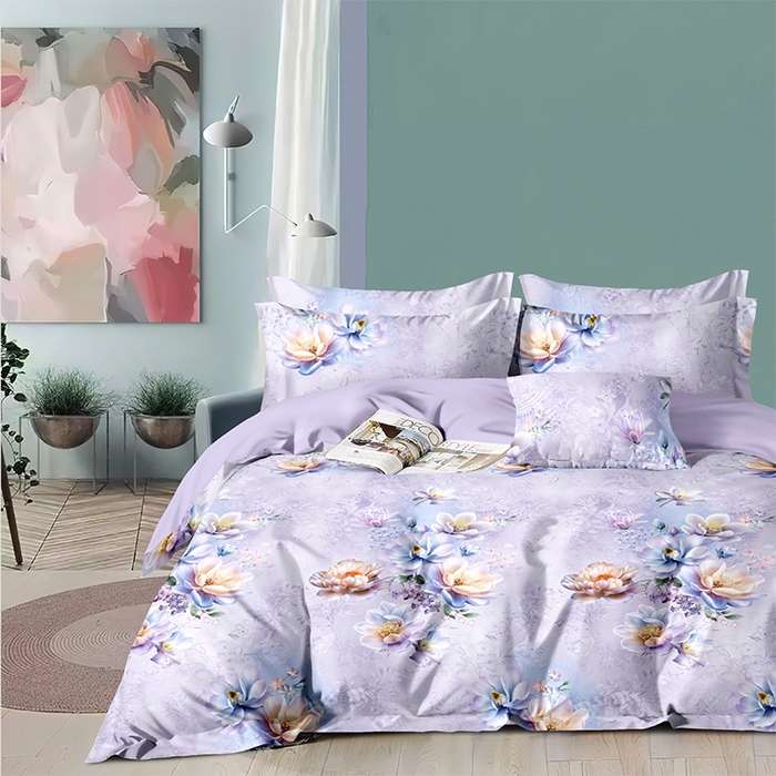 91家纺网 家纺一手货源 找家纺 爱诗诺2025加厚生态棉磨毛四件套高克重植物羊绒四件套大量现货仲夏花梦