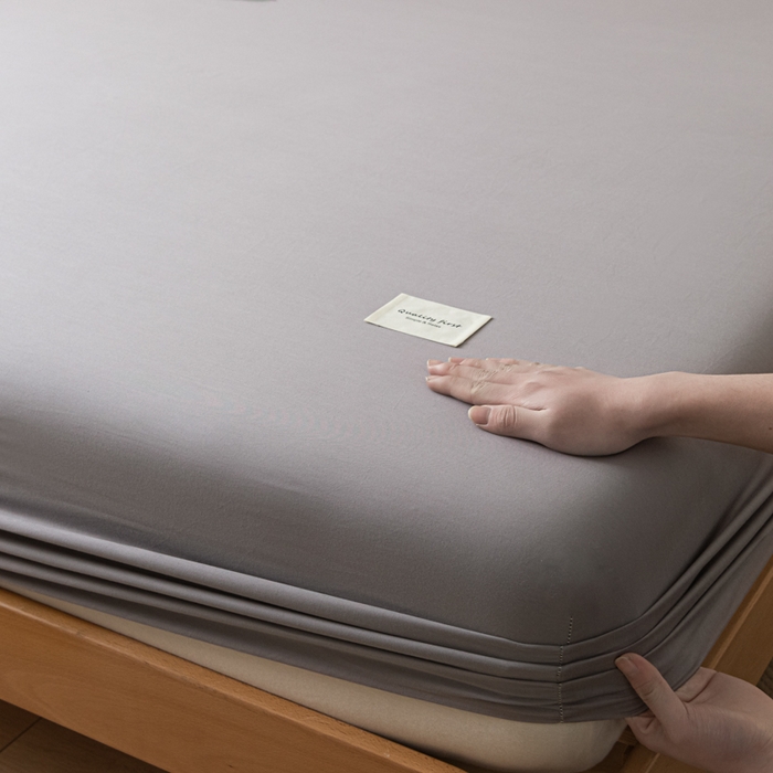 91家纺网 家纺一手货源 找家纺 梵克保罗 2025新款亲肤舒适全棉13372喷气床笠 灰色