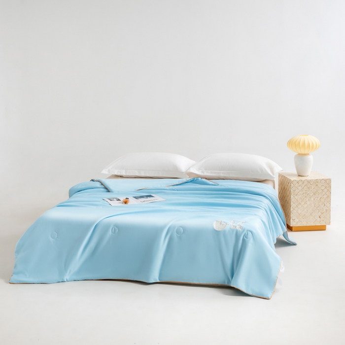 91家纺网 家纺一手货源 找家纺 （总）眠多宝 2025新款奥地利兰精天丝刺绣夏被空调被