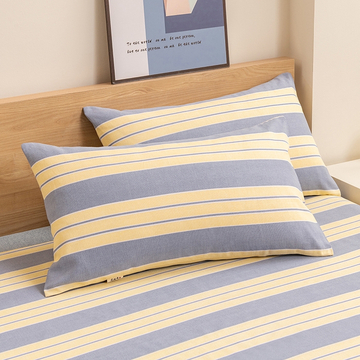 91家纺网 家纺一手货源 找家纺 2025新款老粗布床单老粗布凉席系列-凉席 暖光-黄