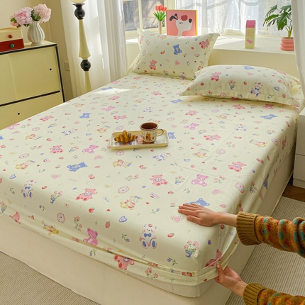 2025新款亲肤舒适全棉印花单床笠系列 甜蜜家园