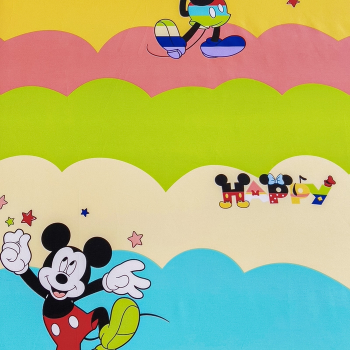 91家纺网 家纺一手货源 找家纺 2025新款全棉花边款床单 米奇