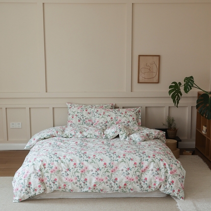 91家纺网 家纺一手货源 找家纺 （总）棉眠 2025新款春夏花间牧歌田园系列四件套