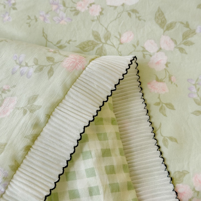 91家纺网 家纺一手货源 找家纺 眠多宝 2025新款亲肤舒适水洗棉花边夏被 素雅